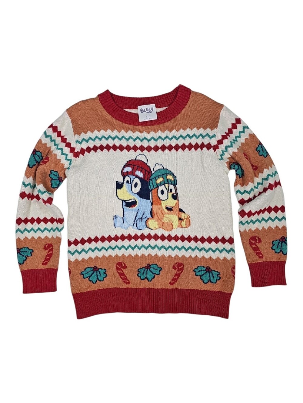 Bluey Christmas Crewneck Sweater Kids Size 5T